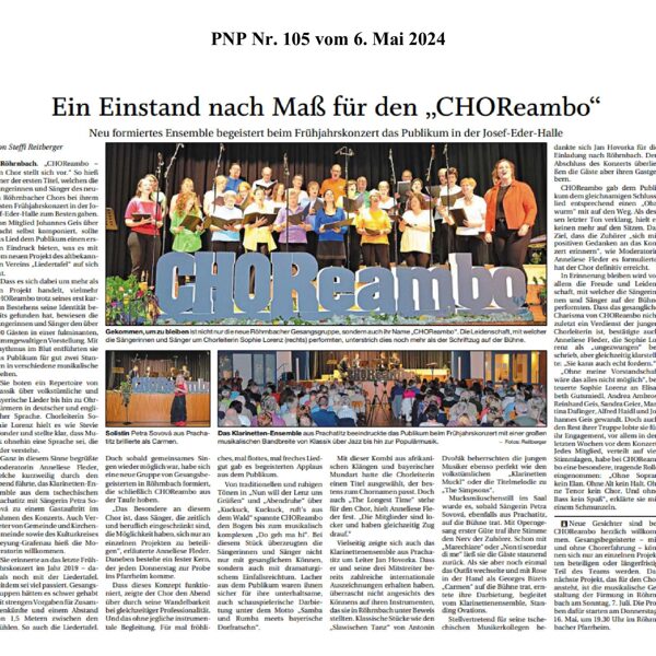 Ein Einstand nacj Mass... / 4.5.2024, Passauer Neue Presse (SRN)