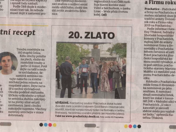 20.zlato / Prachatický deník 9.7.2019