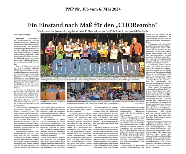 Ein Einstand nacj Mass... / 4.5.2024, Passauer Neue Presse (SRN)