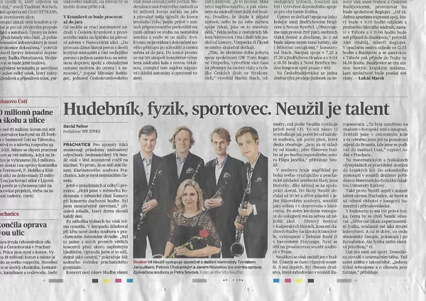 Hudebník, sportovec, fyzik. Neužil je talent. / Mladá Fronta Dnes 6.12.2018