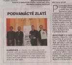 Podvanácté zlatí / Českobudějovický deník 28.3.2017