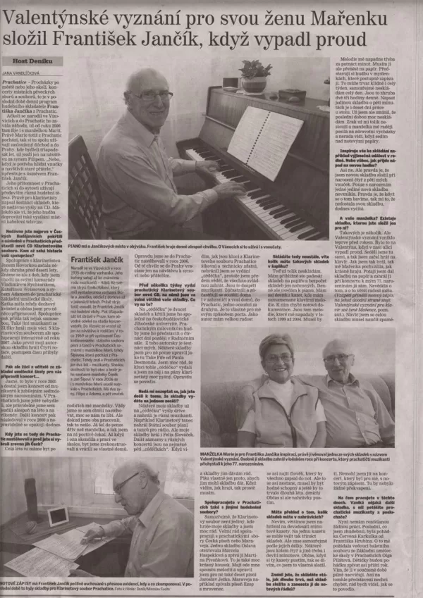 Rozhovor s Františkem Jančíkem - hudebním skladatelem / Českobudějovický deník 7.12.2013